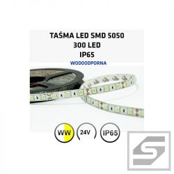 Taśma LED biała ciepł300LED/5m 5050 24VDC/IP65 LEDstrip5050WW/60