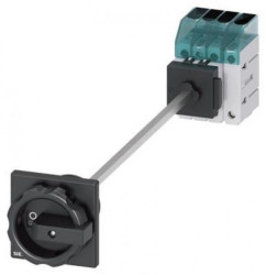 Rozłącznik główny 3P+N 25A 9kW AC23A 400V montaż na płycie otwór centralny 22.5 mm pokrętło czarne 3LD3148-0TL51