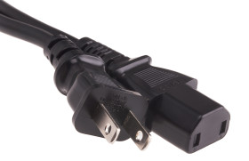 Przewód zasilania złącze A: IEC C17, złącze B: Wtyk japoński typu A 2m 7 A 125 V Czarny