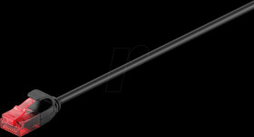 71547 Cat.6 slim patchkabel, U/UTP, 0,15 m, black