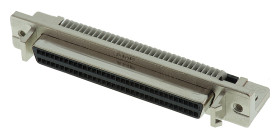 TE Connectivity Złącze D-sub AMPLIMITE .050 III 68-pinowe Kąt prosty 1.27 mm Pitch Otwór przelotowy Złoto na niklu