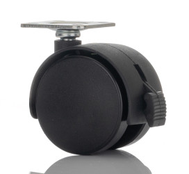 Koło samonastawne średnica kabla 50mm Płyta RS PRO 50kg wysokość całkowita 63mm