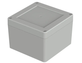 ABS enclosure, (L x W x H) 104.8 x 104.8 x 74.7 mm, light gray (RAL 7035), IP66, 07511118