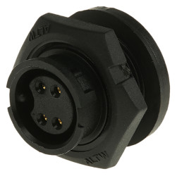 Złącze wielostykowe przemysłowe 4-pinowe, panelowe Gniazdo Amphenol Industrial