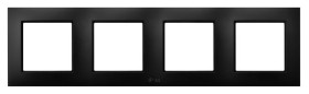 ARIA Ramka poczwórna do łączników IP44 czarny metalik RH-4U/33