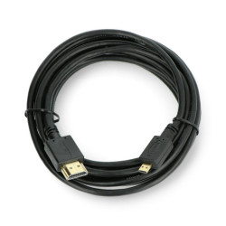 Przewód Gembird microHDMI - HDMI v2.0 - czarny 3m