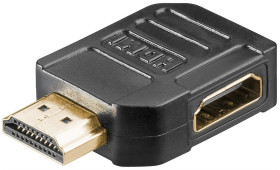 Adapter HDMI™, pozłacany - Wersja kolorystyczna Czarny