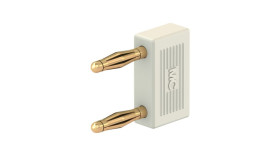 Adapter do złącz pomiarowych, rodzaj: Wtyk, wtyk: 2mm, gniazdo: 2mm, Biały