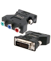 Adapter - przejściówka DVI wtyk / RCA 3x gniazdo