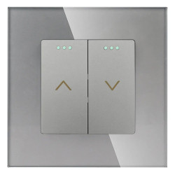 Włącznik szklany żaluzji rolet - szary - Tawoia Glass