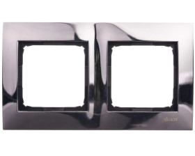 Simon 54 Premium Ramka podwójna metalowa ciemna stal DR2/67
