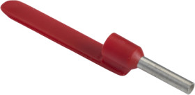 Insulated wire end ferrule, 1.0 mm², 14 mm long, DIN 46228-4, red, DZ5CA010D