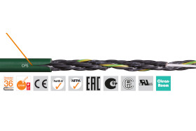 Kabel sterujący chainflex CF5 liczba żył 18 Nieekranowany Igus 0.5 mm² 20 AWG średnica zew 13 mm Zielony 100 m