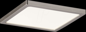 92953 LED recessed panel Areo, 8 W, 3000 K, square, nickel