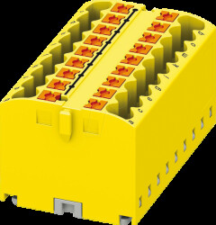 3273314 PTFIX distributor block, 18x2.5, yellow