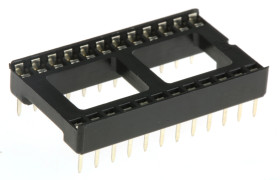 Podstawka DIL 2.54mm Pitch 15.25mm Row Spacing 24 Way, Przepust Formowany Pin, 10A Winslow