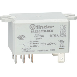 Finder 66.82.8.230.4000 230V Relay DPDT AC 30A (Flange Mounting) 66.82