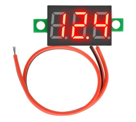 WOLTOMIERZ 3-40V DC, DWA PRZEWODY, CZERWONY (MIER-036-2-R)