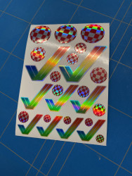 Amiga Ticks &amp;amp; Boings sticker set A6 (holographic)