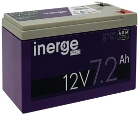 Akumulator VRLA AGM 12V 7.2Ah (żywotność 6-9lat) INERGE PRO IN-12-7.2-AL