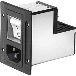 Gniazdo IEC z filtrem 10A Schurter Montaż na śrubę