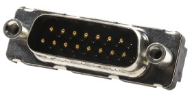 Złącze D-Sub 15-pinowe Męski Proste Przewlekany raster 2.74mm Złoto na niklu