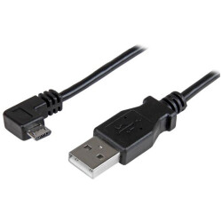 StarTech.com USBAUB50CMRA Micro-USB Charge-and-Sync Cable M/M - Right-Angle Mic