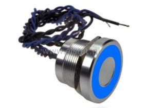 Przycisk piezo 22mm LED 24V niebieski impuls; IP68
