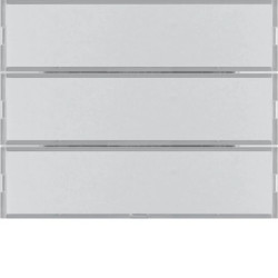 KNX e/s K.x Przycisk 3-kr z polem opis., diod. LED RGB i czuj. temp., alu 80163774