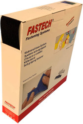 FASTECH® B50-SK--JV999925 Taśma rzepowa do przyklejenia na akrylu Jersey (D x S) 25 m x 50 mm czarny 25 m
