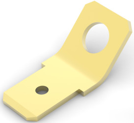 Faston plug, 6.35 x 0.81 mm, L 16.4 mm, uninsulated, angled, 140814-1