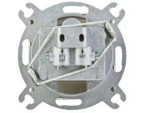 KARO Gniazdo antenowe RTV-SAT-SAT ecru perłowy GPA-S2S/m/42