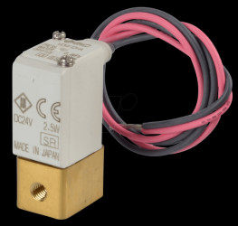 Solenoid valve 2/2 for water, NC, 24 VDC, brass