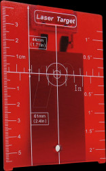 758831 Target board for line lasers and distance meters, red