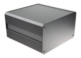 Obudowa radiatora Aluminium wytłaczane szerokość zew. 300 mm długość zew. 300 mm wys. zew. 175 mm RS PRO IP40 Czarny