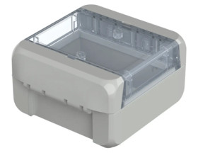 PC enclosure, (L x W x H) 89 x 80 x 47 mm, light gray (RAL 7035), IP66, 96021115