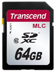 Karta SD SDXC, 64 GB Tak MLC, Transcend SDC10M -25 → +85°C