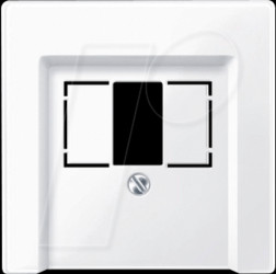 296025 Central plate for TAE/Audio/USB - System M, active white, glossy