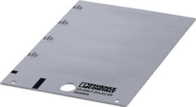 PVC device marker, (L x W) 29.8 x 59.7 mm, silver, carrier card with 4 pcs, 0828906