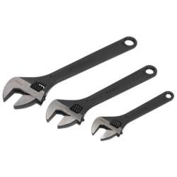 Sealey AK607 Adjustable Wrench Set 3pc Rust Resistant