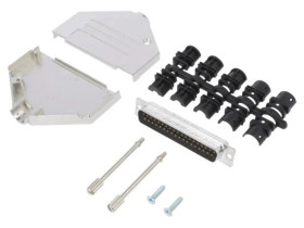 DTZK-37MSSL Męskie proste lutowanie na przewód gold flash D-Sub PIN 37