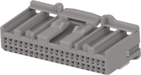 Socket, unequipped, 40 pole, straight, 2 rows, gray, 1379671-2