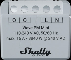 SHELLY_W_PM_MINI Shelly Qubino Wave PM Mini, measuring, max 16A, 1 ch., Z-Wave
