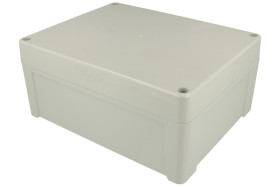 Obudowa; uniwersalna; ZP240.190.105JH-TM; poliwęglan; 240mm; 191mm; 106mm; jasnoszary; hermetyczna; z tulejkami mosiężnymi; Krad