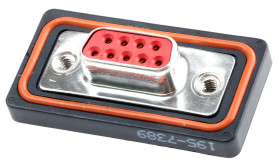 Złącze D-Sub 9-pinowe Żeński Proste Montaż na panelu raster 2.84mm Złoto na niklu