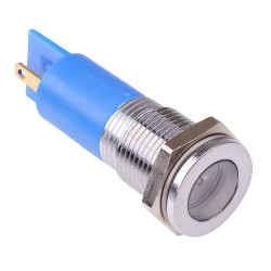 Q14F1CXXSB12 Blue LED 14mm Panel Indicator 12VDC APEM