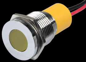 Q16F3CXXY12E Indicator LED, 12 V DC, 16 mm, wired, yellow/BrC