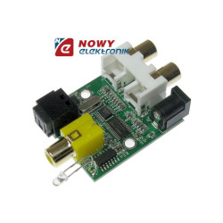 Konwerter sygnału audio A/C OEM płytka ziel.2xRCA--SPDIF Toslink+Coaxial