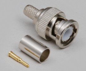 BNC plug 50 Ω, RG-58/U, crimp connection, straight, 0401000/D