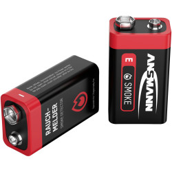 Ansmann 1515-0006 Battery 9V PP3 Alkaline 2pcs Reliable for Smoke Detectors
